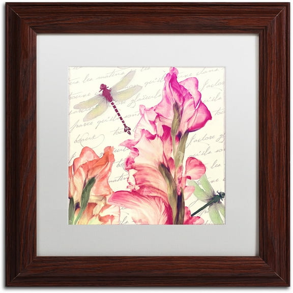 Trademark Fine Art "Dragonfly Morning I" Canvas Art by Color Bakery White Matte, Wood Frame