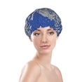 thumbnail image 3 of YFYANG Women's Double Waterproof Shower Cap, Blue Love Heart Reusable Hair Cap for All Hair Styles and Head Sizes, 3 of 9