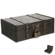 Wooden Case Organizer Storage Box Retro Decor Cabinet Container Cajas Para Joyeria Jewlery with Lock Alloy