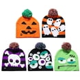 thumbnail image 3 of Light up Hat Creative Funny Knitted Hat LED Beanie Hat for Halloween Party, 3 of 9