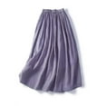 thumbnail image 4 of EINCcm Women's Summer Linen Cotton Skirts Casual Tie Waist A-Line Long Flowy Skirt Elastic Waist Soft Lightweight Beach Skirt, 4 of 9