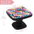 thumbnail image 3 of 4 Pcs Square Cabinet Handle Cupboard Knob Drawer Pulls Handle Tropical Leaf Drawer Knobs with Screws Furniture Decoration, 3 of 5