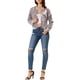 thumbnail image 2 of CHAQUETA DE LENTEJUELAS PARA MUJER INSPIRE CHIC CIERRE CON CREMALLERA BOLSILLOS OCULTOS CHAQUETA BOMBER S Blanca Arcoíris, 2 of 7