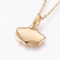 thumbnail image 2 of 304 Stainless Steel Pendant Necklaces Ginkgo Leaf Mixed Color 18.03 inch(45.8cm) 1.5mm, 2 of 4