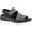 Black/Silver Combo, variant on Drew Womens Sutton Open Toe Adjustable Wedge Sandals