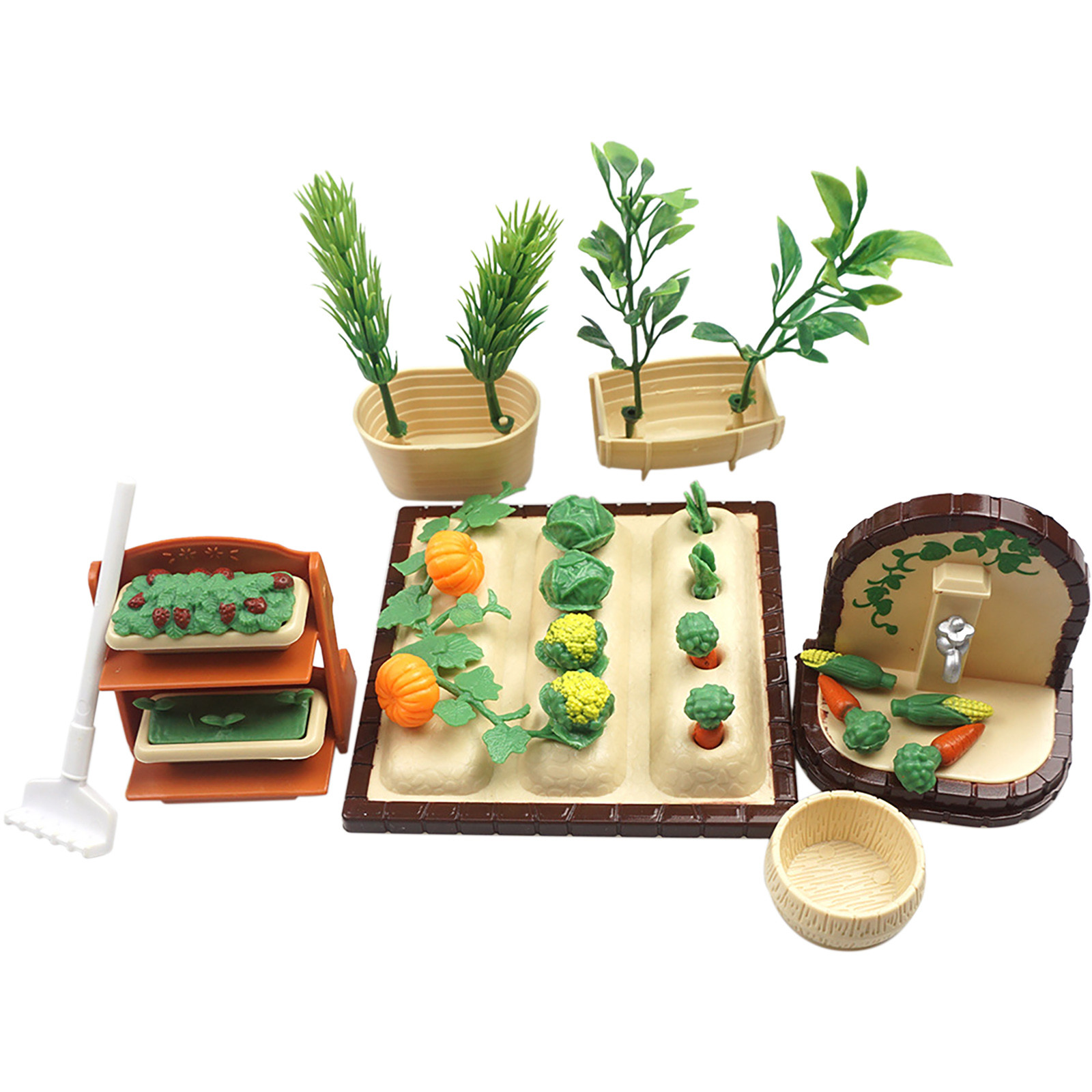 112DIY Mini Garden Vegetable Garden Decoration Model Set (can Be