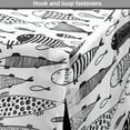 thumbnail image 4 of Nautical Dog Crate Cover, Marine Theme Hand Drawn Monochrome Fishes Pattern in Sketchy Style, Easy to Use Pet Kennel Cover for Dogs, 35" x 23" x 27", Charcoal Grey and White, by Ambesonne, 4 of 6