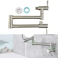 thumbnail image 3 of Luckyn Foldable Brass Wall Mounted Kitchen Faucet Pot Filler Faucet Swivel Folding, 3 of 10