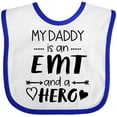 thumbnail image 3 of Inktastic My Daddy is an EMT and a Hero Boys or Girls Baby Bib, 3 of 4