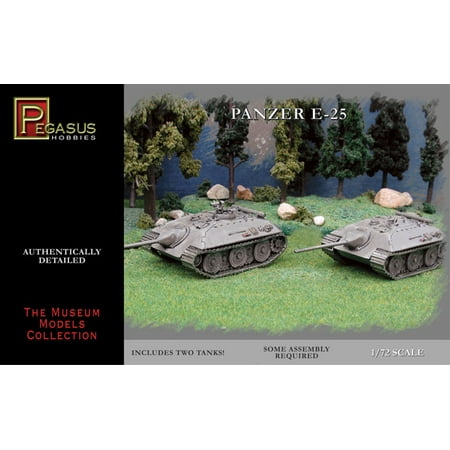 Plastic German Model Kit - Pegasus 7602 WWII German Army E-25 Tank 1/72 Scale Plastic Model Kits