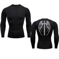 thumbnail image 5 of Anime Graphic Compression Shirts for Men Gym Workout Rash Guard Fitness Undershirts Base Layer Quick Dry Athletic Tshirt gray M, 5 of 5