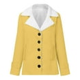 thumbnail image 2 of Winter Fall Hooded Jackets for Women Casaul Fashionable Long Sleeve Solid Pocket Cardigan Button Top Sweater Knit Blouse Plush Plus Size Jacket Coat, 2 of 4