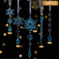 thumbnail image 2 of 18pcs Christmas Tree Decoration Ornaments - Hanging Acrylic Christmas Snowflake Icicle Drop Ornaments for Xmas Tree Winter New Year Party Supplies Blue, 2 of 5