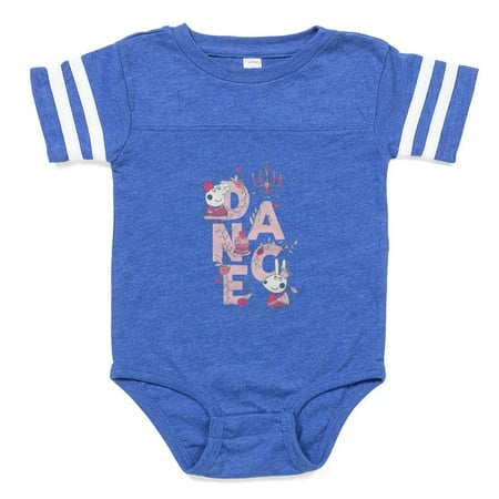 

CafePress - Peppa Pig Dance - Cute Infant Baby Football Bodysuit