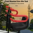 thumbnail image 4 of Front Toddler Bike Seat Front Mounted Children Safety Seat with Fence and Footrest, 4 of 8