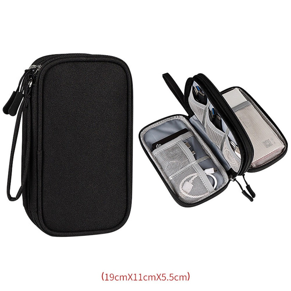 Electronic Organizer Bag, Portable Double-Layers Cable Organizer Case Pouch  Electronic Accessories S…See more Electronic Organizer Bag, Portable