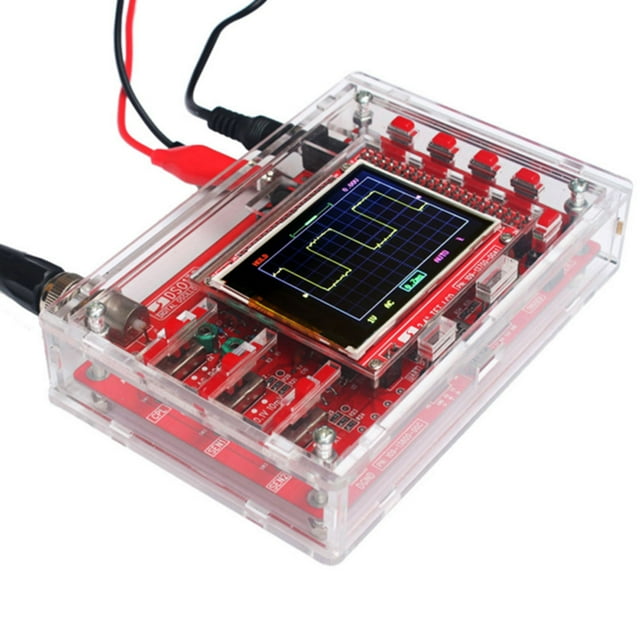 TFixol Oscilloscope Kit 2.4 Inch TFT Handheld Pocket-Size Digital Oscilloscope with Protective Case and Probe Electronic Learning Set Fully Assembled