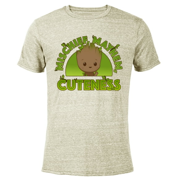 Marvel Studios I Am Groot Mischief Mayhem Cuteness - Short Sleeve Blended T-Shirt for Adults - Customized-Yellow