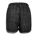 thumbnail image 3 of Aayomet Women's Ripped High Waisted Stretchy Denim Jean Shorts, Gray, XXL, 3 of 5
