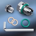 thumbnail image 3 of -1.5 X 15mm Oversize Piggyback Oil Drain Plug, Stainless Steel Self Tapping Oil Pan Thread Repair Kit, 3 of 7