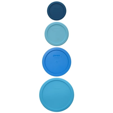 Pyrex 4 Lid Open Waters Bundle for 1-cup, 2-cup, 4-cup, and 6/7-cup Glass Bowls