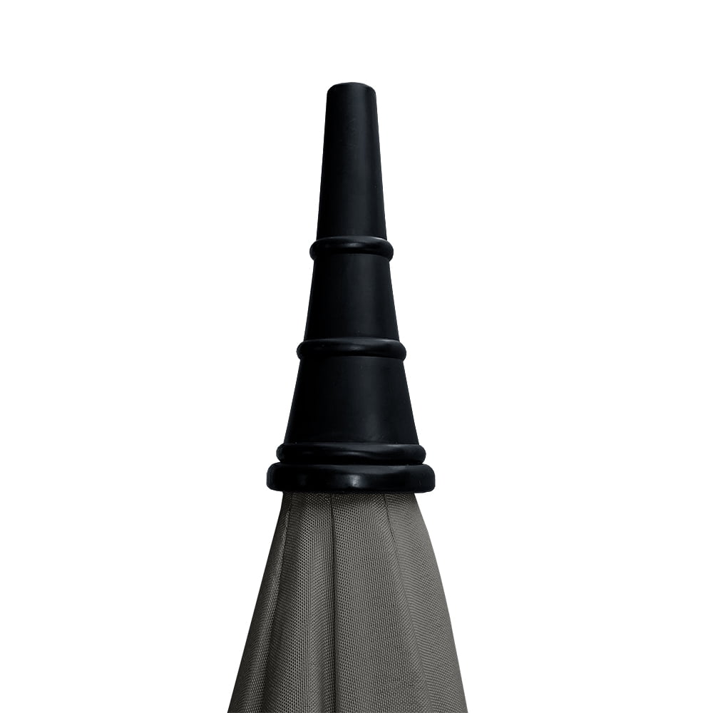Ultrashades 9ft Patio Umbrella with Crank 3-Tier Pagoda Outdoor Market Umbrella with 8 Ribs for Garden Deck Backyard Pool, Dark Grey