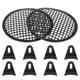 thumbnail image 1 of 8" Coche Altavoz Subwoofer Negro Metal Gofre Rejilla Protector Cubierta 2uds, 1 of 1