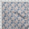 thumbnail image 4 of oneOone Viscose Jersey Dusty Blue Fabric Leaves Sewing Material Print Fabric By The Yard 60 Inch Wide, 4 of 7