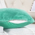 thumbnail image 4 of Home Soft Things Faux Fur Throw Pillow Cover 2 pcs Set - Blue Turquoise - 20'' x 20'', 4 of 7