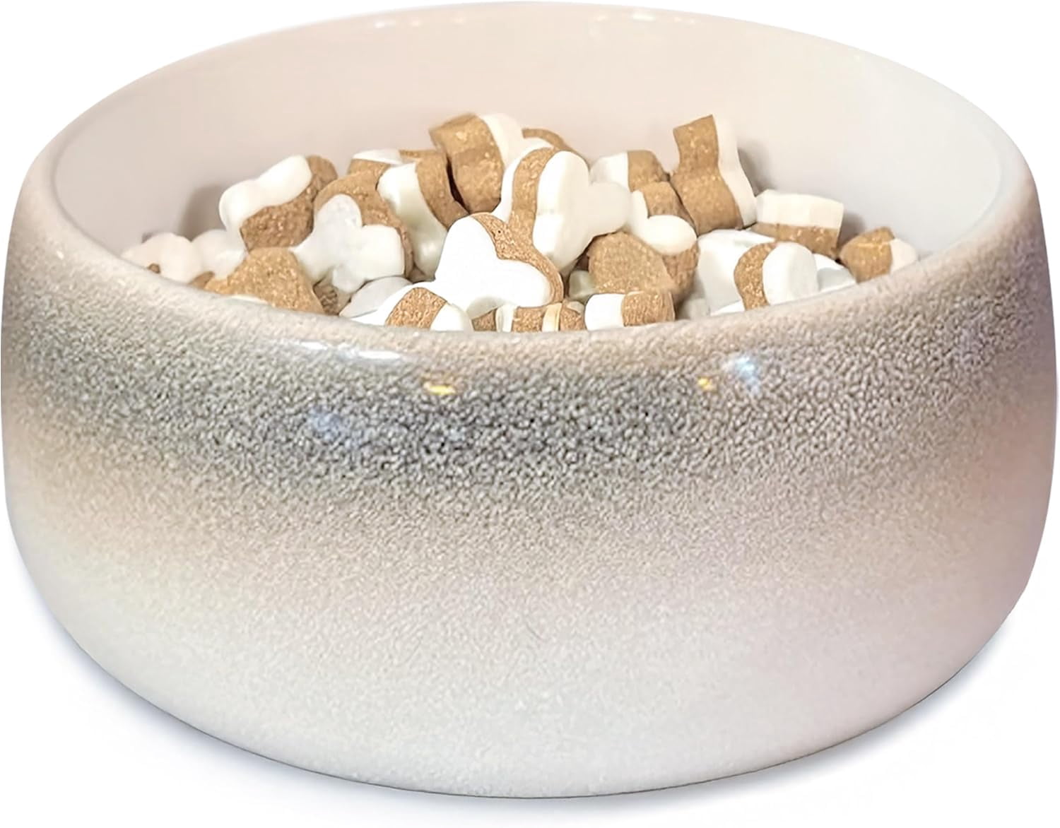 JFTER Pet Bowl – High-Fired Porcelain Stoneware, Food-Grade Safe, Dishwasher Safe, Non-Slip Dog Bowl for Large Breeds in Biscuit