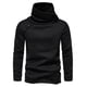 thumbnail image 2 of Blusa y camisas de cuello alto de manga larga para hombre, suéter informal liso de cuello alto de manga larga, blusa para hombre, 2 of 6