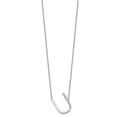 thumbnail image 5 of Auriga Fine Jewelry 14K White Gold Sideways Diamond Initial U Necklace for Women, 5 of 5