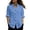 Blue, variant on Women's Mandarin Collar Button Down Shirts Free Long Sleeve V-Neck Tops Business Casual Work Blouses 2026 Fall Fashion Outfits(,XL)