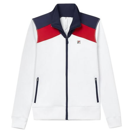 Fila Women`s Heritage Essentials Tennis Track Jacket White and Navy ( X-Small )