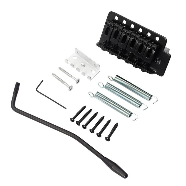 Guitarra Eléctrica Puente Tremolo Bloque con Tornillos de Barra Whammy Llave Resortes Garra Negro CUTICAT Puente de trémolo de guitarra eléctrica
