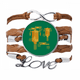 thumbnail image 1 of Linternas antiguas Pulsera de cuero Negro trenzado pulsera de cuerda de amor Unbranded M, 1 of 3