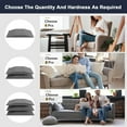 thumbnail image 4 of Yardly Couch Cushion Support for Sagging Seat - 20" x 20" High-Density Trapezoid Foam Sofa Cushion Supports Board, Couch Supporter for Under The Cushions, Grey Set of 1, 4 of 7