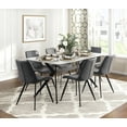 thumbnail image 6 of Modern Dining Chairs Set of 6 Faux Leather Upholstery Casual Dining Furniture, 6 of 6