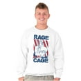thumbnail image 5 of Street Fighter Vega Rage Cage USA Men's Crewneck Sweatshirt Brisco Brands L, 5 of 6