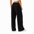 thumbnail image 3 of Wide Leg Corduroy Pants for Women Casual Lounge Drawstring Elastic Waist Work Pants with Pockets, 3 of 7