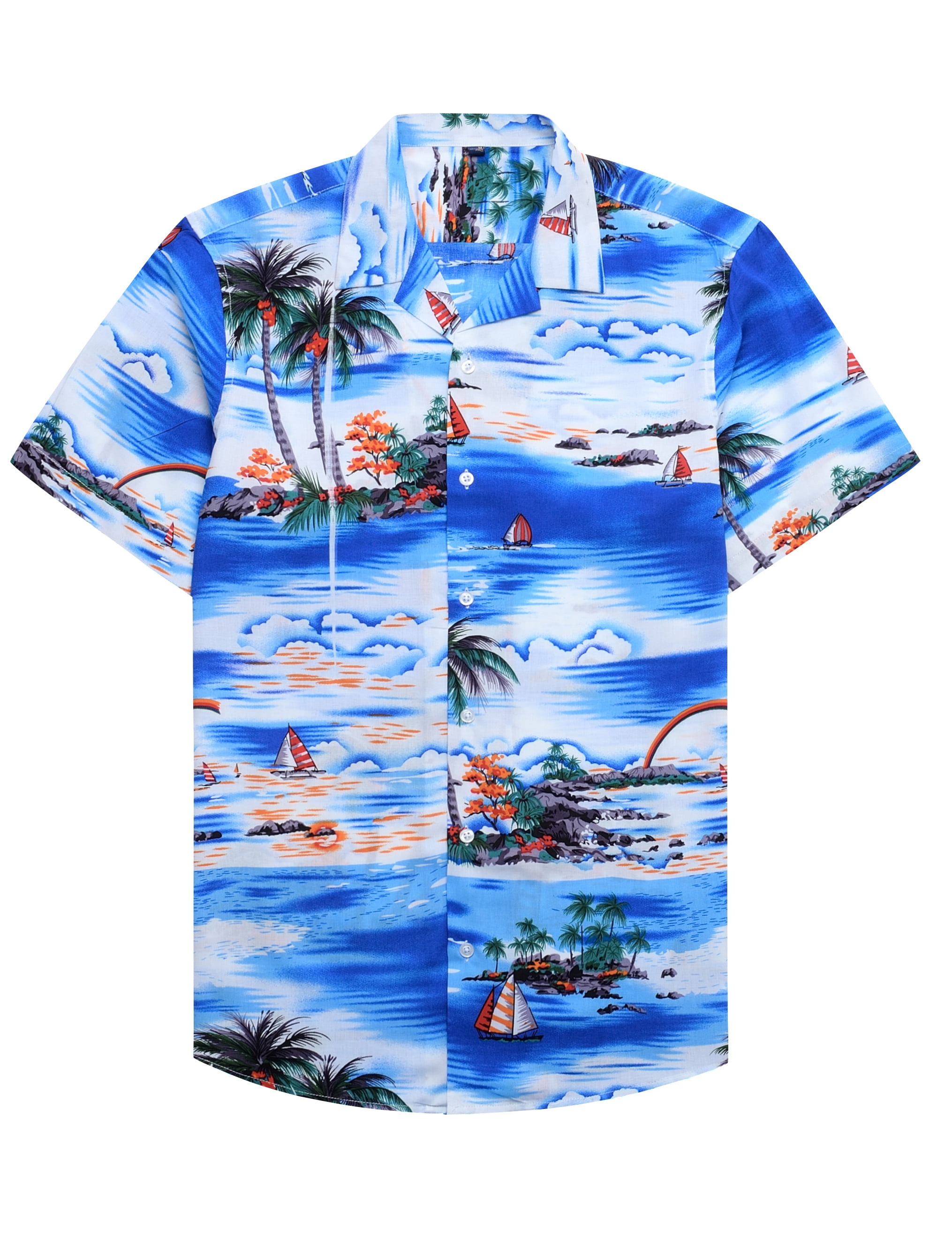 Alimens & Gentle Hawaiian Shirts for Men Short Sleeve Beach Vacation ...