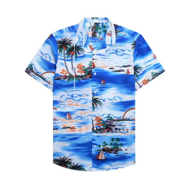 Alimens & Gentle Hawaiian Shirts for Men Short Sleeve Beach Vacation ...