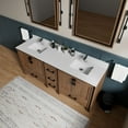 thumbnail image 2 of Ziva 80 in W x 22 in D Rustic Barnwood Double Bath Vanity and White Quartz Top, 2 of 8