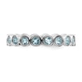 thumbnail image 4 of 925 Sterling Silver Stackable Expressions Aquamarine Ring Size: 6; for Adults and Teens; for Women and Men, 4 of 5