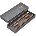 thumbnail image 2 of Wooden Chopsticks Reusable with Case, Chinese Chopsticks Set with Holder 2 Pair, 2 of 7