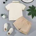 thumbnail image 4 of NOLDARES Toddler Baby Boy Clothes Print Short Sleeve T-Shirt Tops Shorts Set 2 Piece Summer Outfits Blazer,3-4 Y, 4 of 9