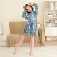 thumbnail image 3 of FORMRS Niños Bathrobe Unisex Hooded Robe Soft Plush Pajamas Sleepwear, Size 2-3T, Sea Window, 3 of 7