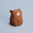 thumbnail image 6 of Dserhfy Wooden Bear Figurine Miniature Bear Statue Rustic Animal Tabletop Ornament for Bedroom Nursery Playroom Decor, 6 of 7