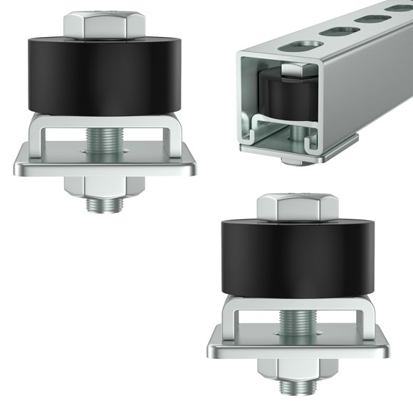 Límite de ruedas Trolley Roller para Unistrut Strut Channel