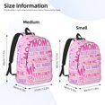 thumbnail image 2 of Bingfone Best Mom ever Print Canvas College Laptop Backpack, Large Capacity Lightweight College Bookbag Casual Daypack-Small, 2 of 5
